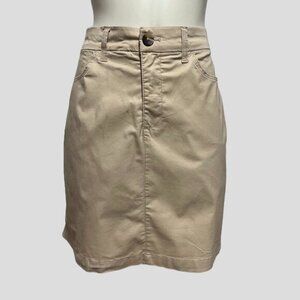 Croft & Barrow Tan A-Line Skort Skirt
